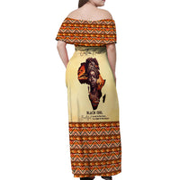 Personalized Love Africa Off Shoulder Maxi Dress Black Girl Beautiful - Wonder Print Shop