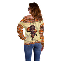 Personalized Love Africa Off Shoulder Sweater Black Girl Beautiful - Wonder Print Shop