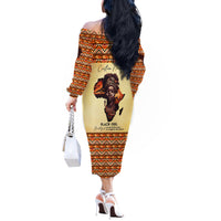 Personalized Love Africa Off The Shoulder Long Sleeve Dress Black Girl Beautiful - Wonder Print Shop