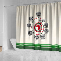 Black History Milestones Shower Curtain African Timeline