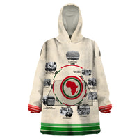 Black History Milestones Wearable Blanket Hoodie African Timeline - Wonder Print Shop