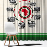 Black History Milestones Window Curtain African Timeline - Wonder Print Shop