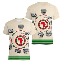 Black History Milestones Women V Neck T Shirt African Timeline - Wonder Print Shop