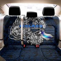 Finland Viking Blood Back Car Seat Cover Nordic Runes and Shield of Ancestry in Tribal Knotwork