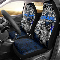 Finland Viking Blood Car Seat Cover Nordic Runes and Shield of Ancestry in Tribal Knotwork