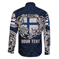 Personalized Finland Viking Blood Family Matching Long Sleeve Bodycon Dress and Hawaiian Shirt Nordic Runes and Shield of Ancestry in Tribal Knotwork