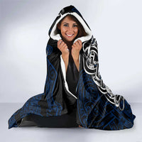 Finland Viking Blood Hooded Blanket Nordic Runes and Shield of Ancestry in Tribal Knotwork