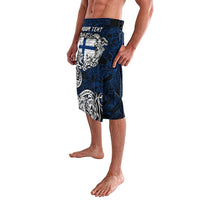 Personalized Finland Viking Blood Lavalava Nordic Runes and Shield of Ancestry in Tribal Knotwork