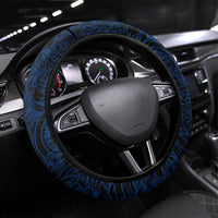 Finland Viking Blood Steering Wheel Cover Nordic Runes and Shield of Ancestry in Tribal Knotwork