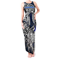 Personalized Finland Viking Blood Tank Maxi Dress Nordic Runes and Shield of Ancestry in Tribal Knotwork