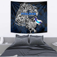 Finland Viking Blood Tapestry Nordic Runes and Shield of Ancestry in Tribal Knotwork