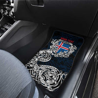 Iceland Viking Blood Car Mats Nordic Runes and Shield of Ancestry in Tribal Knotwork