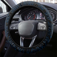 Iceland Viking Blood Steering Wheel Cover Nordic Runes and Shield of Ancestry in Tribal Knotwork