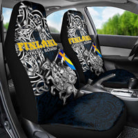 Sweden Viking Blood Car Seat Cover Nordic Runes and Shield of Ancestry in Tribal Knotwork