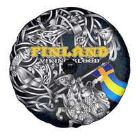 Sweden Viking Blood Spare Tire Cover Nordic Runes and Shield of Ancestry in Tribal Knotwork