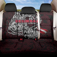 Denmark Viking Blood Back Car Seat Cover Nordic Runes and Shield of Ancestry in Tribal Knotwork