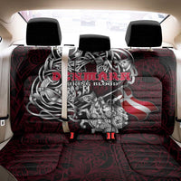 Denmark Viking Blood Back Car Seat Cover Nordic Runes and Shield of Ancestry in Tribal Knotwork