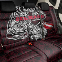 Denmark Viking Blood Back Car Seat Cover Nordic Runes and Shield of Ancestry in Tribal Knotwork