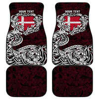 Denmark Viking Blood Car Mats Nordic Runes and Shield of Ancestry in Tribal Knotwork