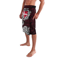 Personalized Denmark Viking Blood Lavalava Nordic Runes and Shield of Ancestry in Tribal Knotwork