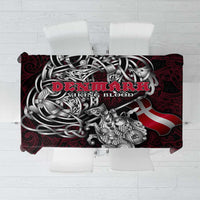 Denmark Viking Blood Tablecloth Nordic Runes and Shield of Ancestry in Tribal Knotwork