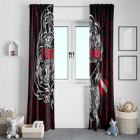Denmark Viking Blood Window Curtain Nordic Runes and Shield of Ancestry in Tribal Knotwork