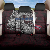 Norway Viking Blood Back Car Seat Cover Nordic Runes and Shield of Ancestry in Tribal Knotwork