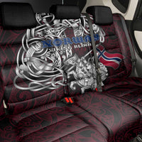 Norway Viking Blood Back Car Seat Cover Nordic Runes and Shield of Ancestry in Tribal Knotwork