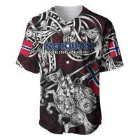 Personalized Norway Viking Blood Baseball Jersey Nordic Runes and Shield of Ancestry in Tribal Knotwork