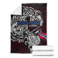 Norway Viking Blood Blanket Nordic Runes and Shield of Ancestry in Tribal Knotwork