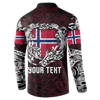 Personalized Norway Viking Blood Button Sweatshirt Nordic Runes and Shield of Ancestry in Tribal Knotwork