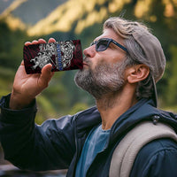 Norway Viking Blood 4 in 1 Can Cooler Tumbler Nordic Runes and Shield of Ancestry in Tribal Knotwork