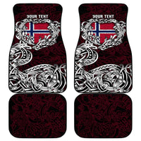 Norway Viking Blood Car Mats Nordic Runes and Shield of Ancestry in Tribal Knotwork