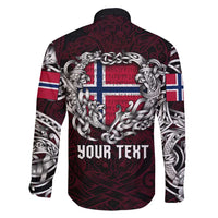 Personalized Norway Viking Blood Family Matching Off Shoulder Maxi Dress and Hawaiian Shirt Nordic Runes and Shield of Ancestry in Tribal Knotwork