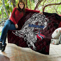 Norway Viking Blood Quilt Nordic Runes and Shield of Ancestry in Tribal Knotwork