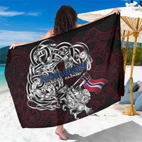 Norway Viking Blood Sarong Nordic Runes and Shield of Ancestry in Tribal Knotwork