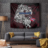 Norway Viking Blood Tapestry Nordic Runes and Shield of Ancestry in Tribal Knotwork