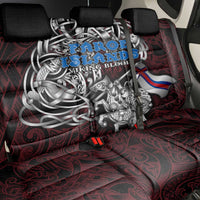 Faroe Islands Viking Blood Back Car Seat Cover Nordic Runes and Shield of Ancestry in Tribal Knotwork
