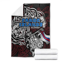 Faroe Islands Viking Blood Blanket Nordic Runes and Shield of Ancestry in Tribal Knotwork