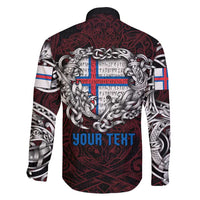 Personalized Faroe Islands Viking Blood Family Matching Short Sleeve Bodycon Dress and Hawaiian Shirt Nordic Runes and Shield of Ancestry in Tribal Knotwork