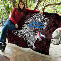 Faroe Islands Viking Blood Quilt Nordic Runes and Shield of Ancestry in Tribal Knotwork