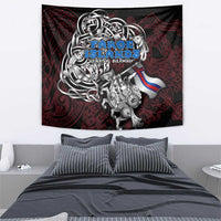 Faroe Islands Viking Blood Tapestry Nordic Runes and Shield of Ancestry in Tribal Knotwork