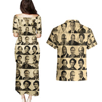 Civil Rights Leaders Couples Matching Puletasi Dress and Hawaiian Shirt African-American - Wonder Print Shop