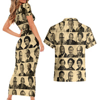 Civil Rights Leaders Couples Matching Short Sleeve Bodycon Dress and Hawaiian Shirt African-American - Wonder Print Shop