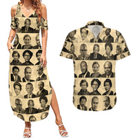 Civil Rights Leaders Couples Matching Summer Maxi Dress and Hawaiian Shirt African-American - Wonder Print Shop