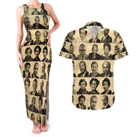 Civil Rights Leaders Couples Matching Tank Maxi Dress and Hawaiian Shirt African-American - Wonder Print Shop