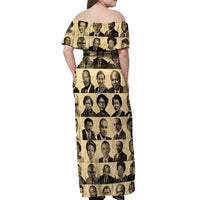 Civil Rights Leaders Off Shoulder Maxi Dress African-American - Wonder Print Shop