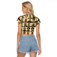 Civil Rights Leaders Raglan Cropped T Shirt African-American - Wonder Print Shop