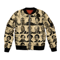 Civil Rights Leaders Sleeve Zip Bomber Jacket African-American - Wonder Print Shop
