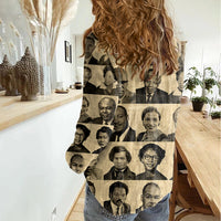 Civil Rights Leaders Women Casual Shirt African-American - Wonder Print Shop
